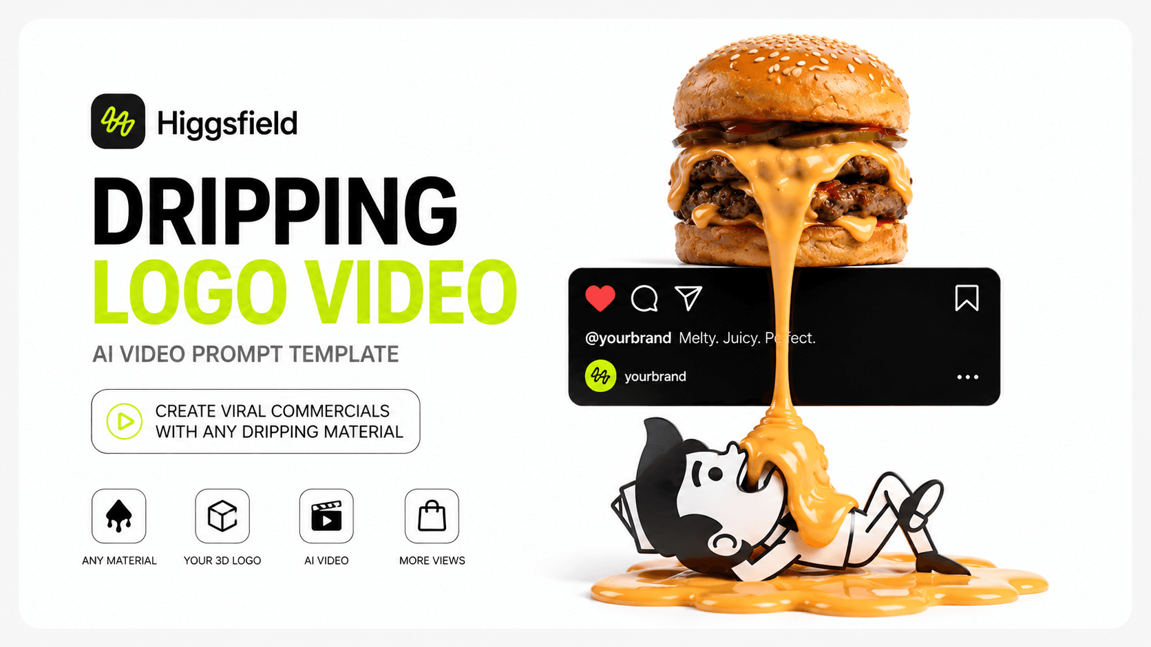 Dripping Logo AI Video Prompt
