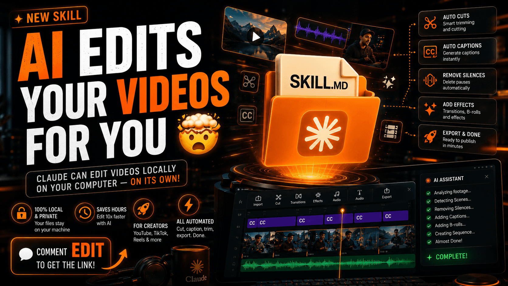 Claude Editing Skill | Free Local AI Video Editing Workflow